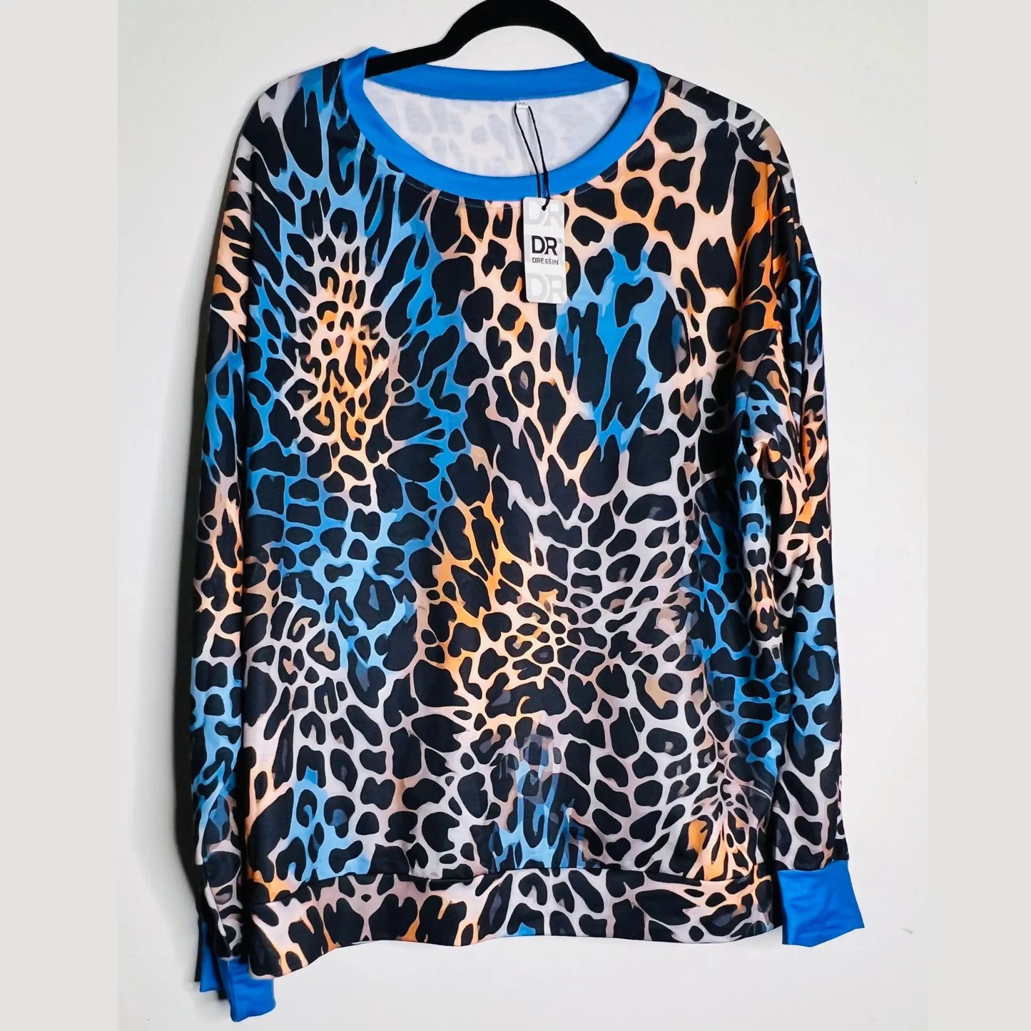Multi-Colored Leopard Print Top