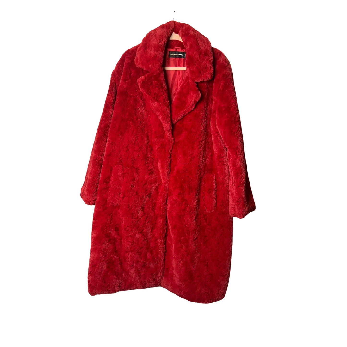 Gabrielle Union Romantic Faux Fur Long Coat