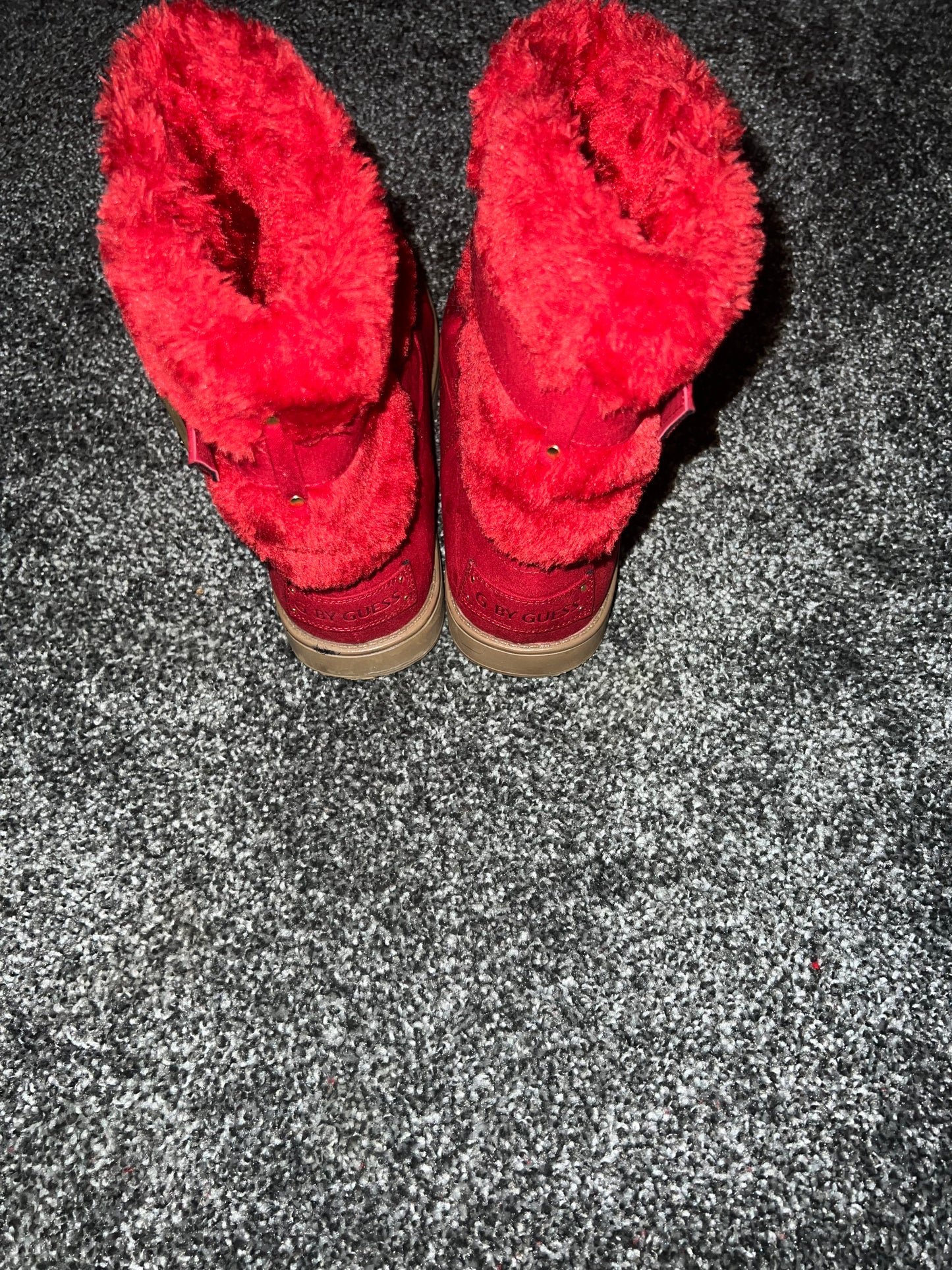 Guess Aussie Fabric & Faux Fur Buckle Boots
