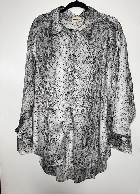 Snake Skin Buttoned Blouse