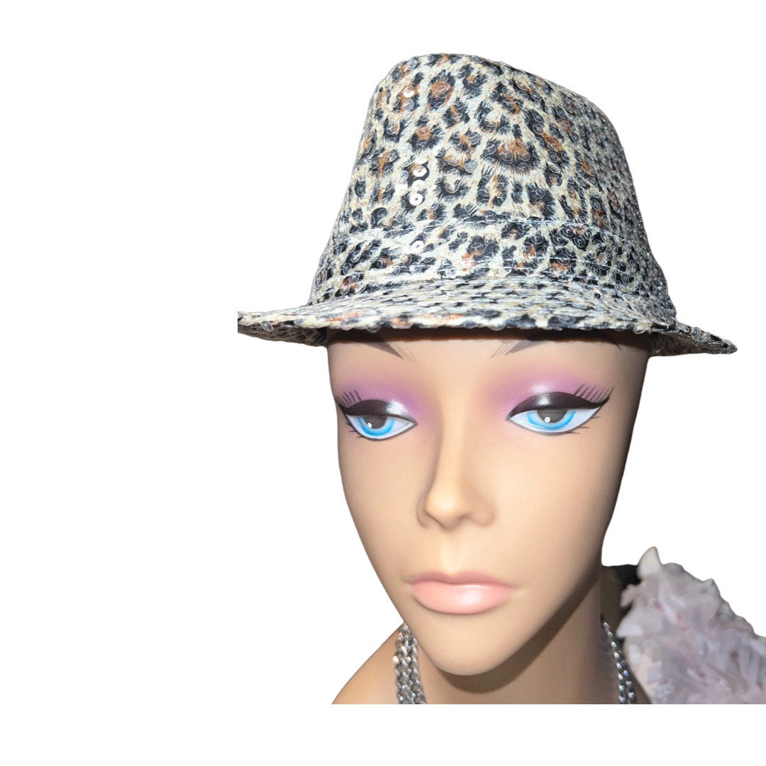 Bling Animal Print Sequins Hat