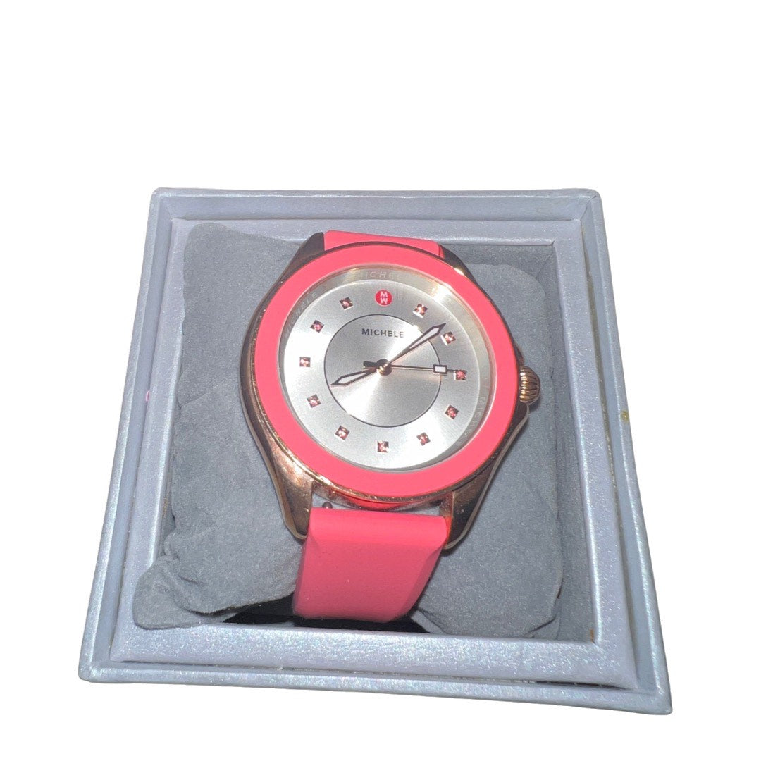 Michele Watch Cape Topaz Dial Silicon Strap