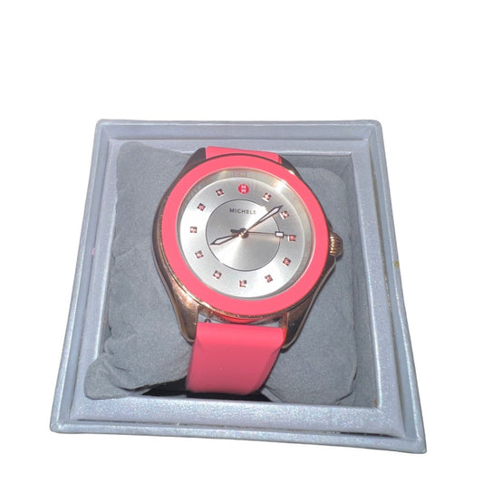 Michele Watch Cape Topaz Dial Silicon Strap
