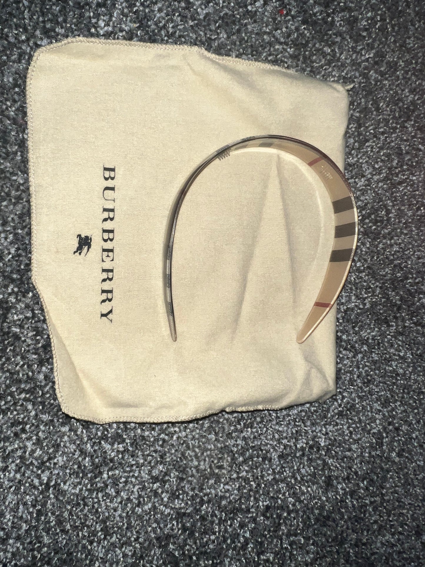 Burberry Check Acetate Headband with Dust bag