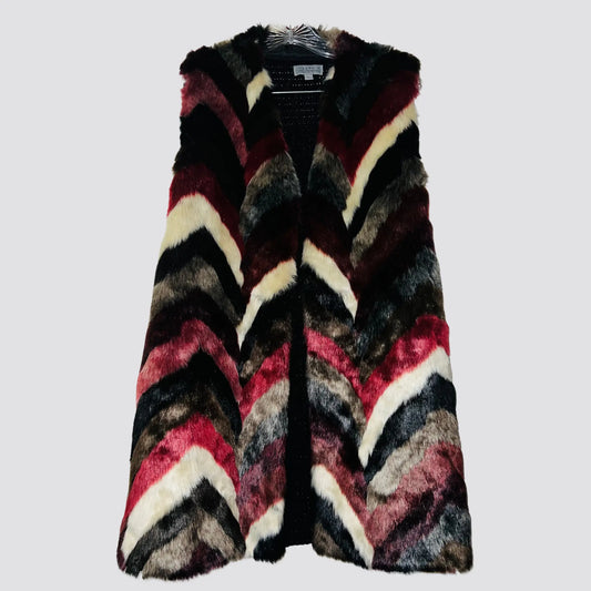 Multi-colored Faux Fur Vest
