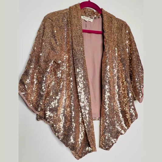 Living Doll Rose Gold Sequin Jacket